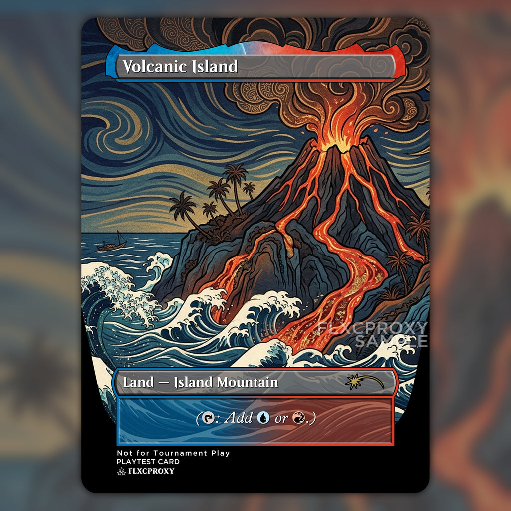 Volcanic Island MTG Proxy Full Art