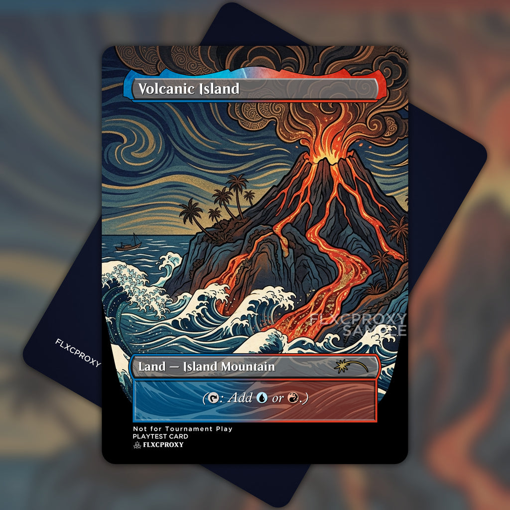 Volcanic Island MTG Proxy Full Art