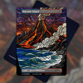 Volcanic Island MTG Proxy Stained Glass