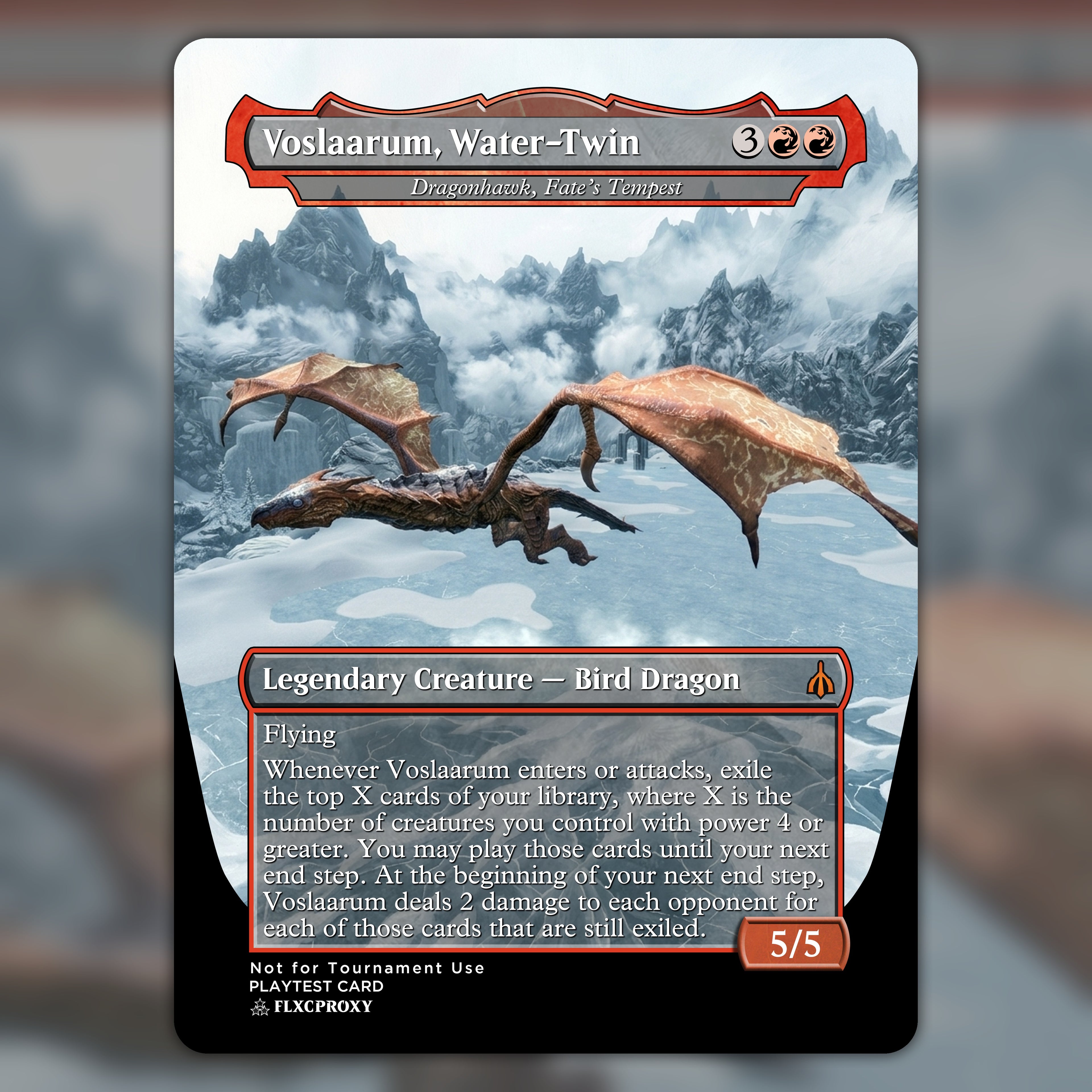 Dragonhawk, Fate's Tempest MTG Proxy Voslaarum