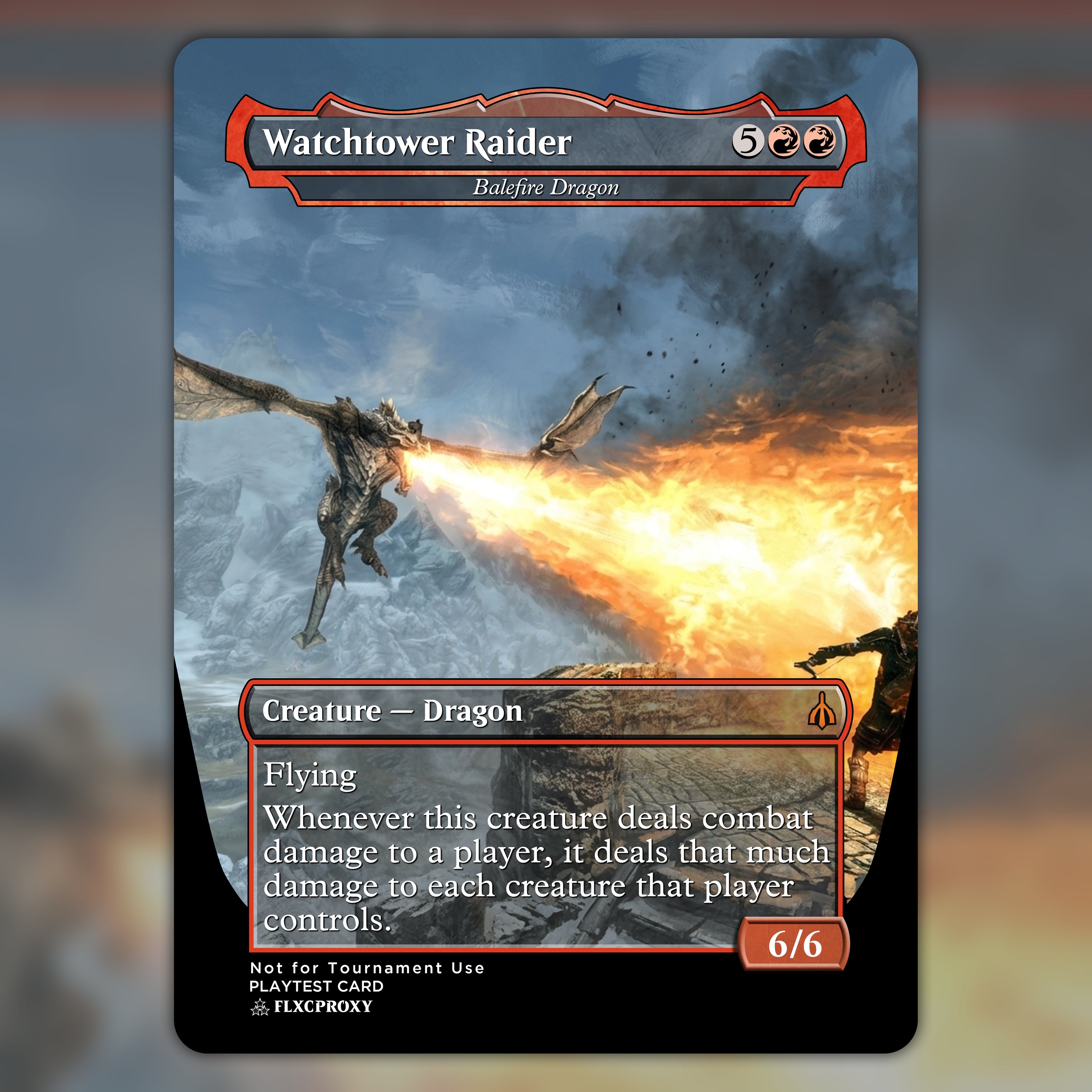 Balefire Dragon MTG Proxy Watchtower Raider