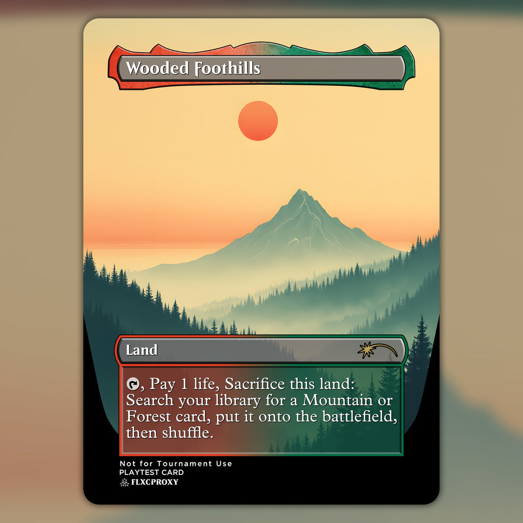 Wooded Foothills MTG Proxy Ukiyo-e