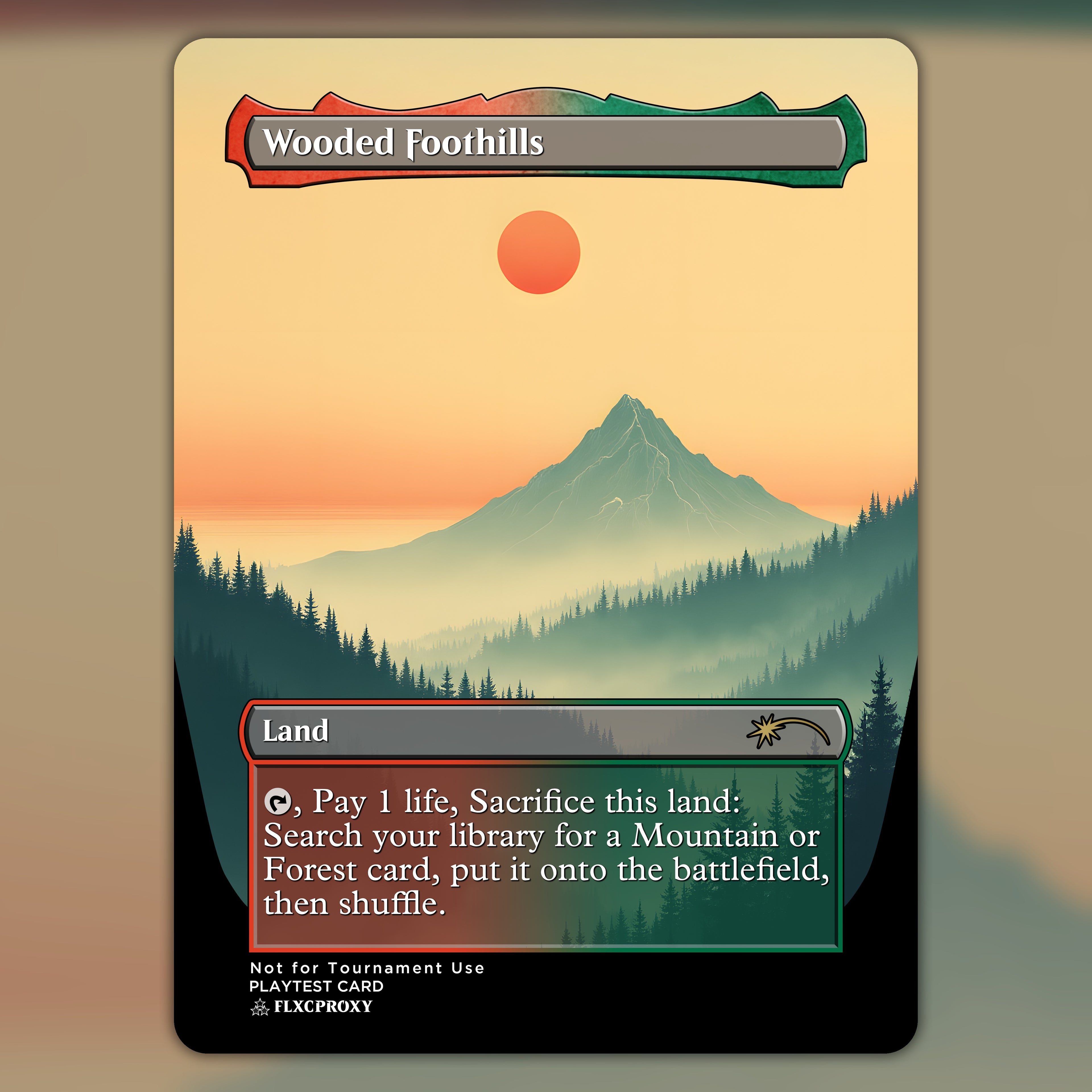 Wooded Foothills MTG Proxy Ukiyo-e