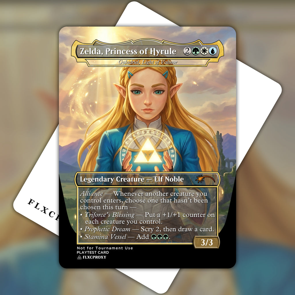 Galadriel, Light of Valinor MTG Proxy Zelda, Princess of Hyrule